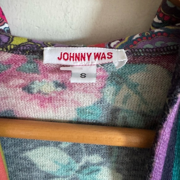 Johnny Was Bethia Printed Cotton/Cashmere Hoodie Cardigan floral print sz small - Picture 6 of 7